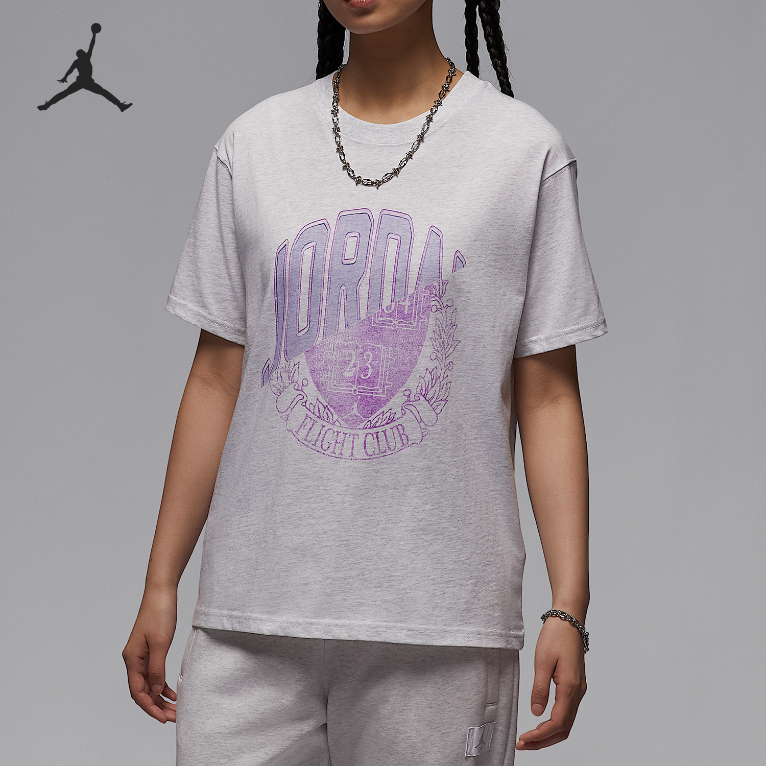 Nike/耐克正品JORDAN女士印花套头耐穿经典户外短袖IB7035-051