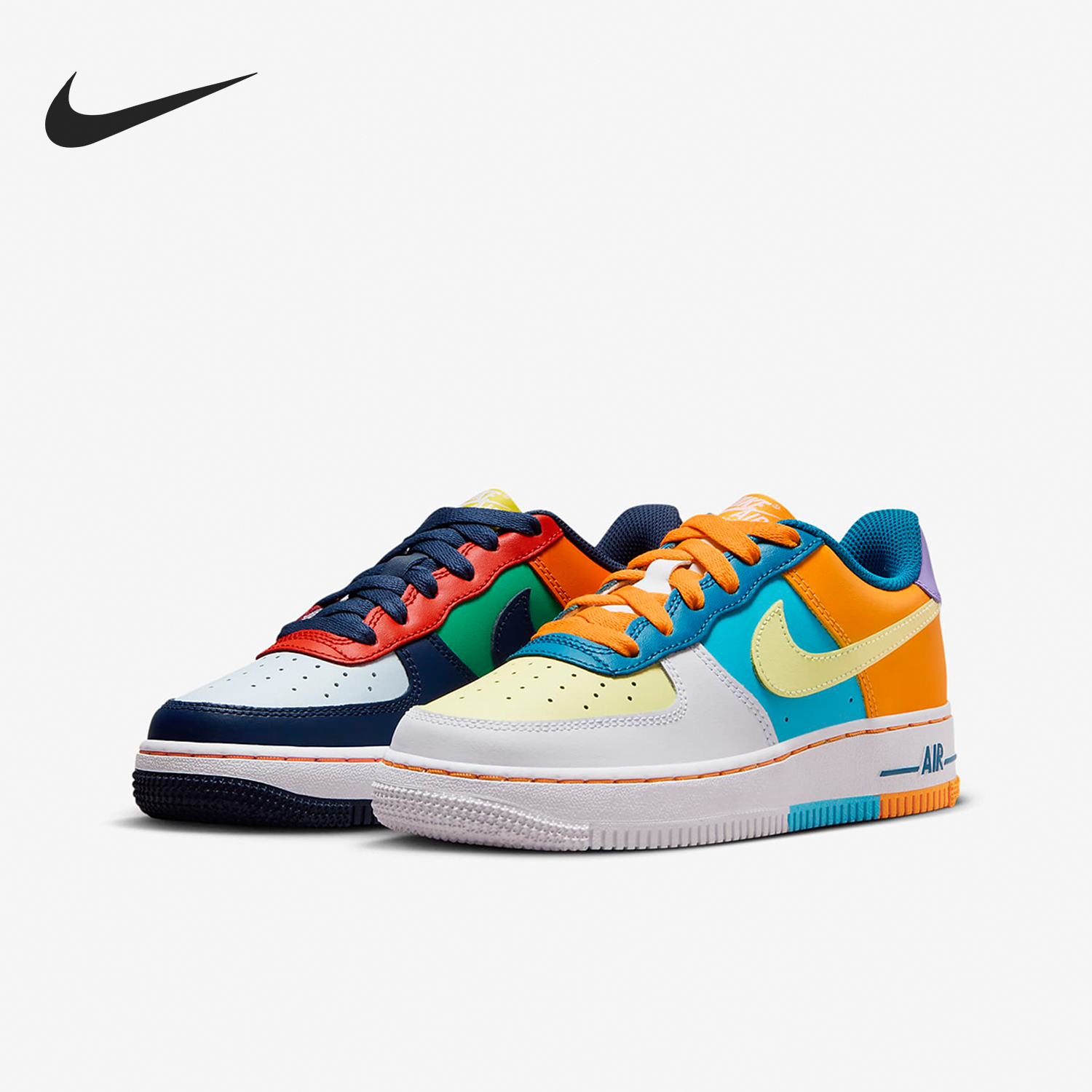Nike/耐克正品Air Force 1GS女子大童鸳鸯休闲鞋FQ8368-902
