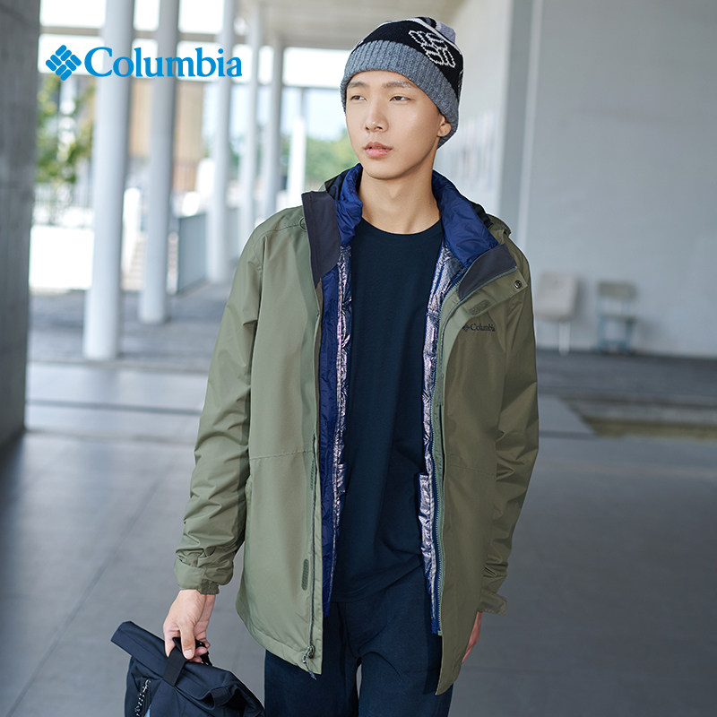 Columbia哥伦比亚正品男户外羽绒内胆热能保暖三合一冲锋衣XE1504