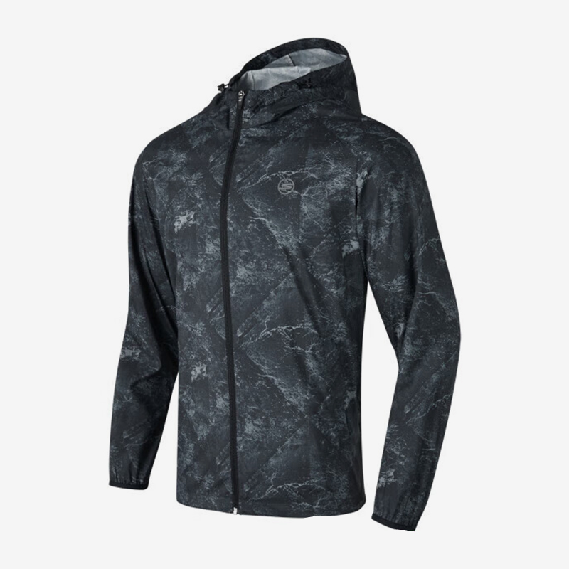 Skechers/斯凯奇正品2024新款男士潮流满印轻盈运动防风外套