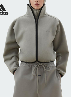 Adidas/阿迪达斯正品针织拉链立领夹克新款女夹克外套IY0936