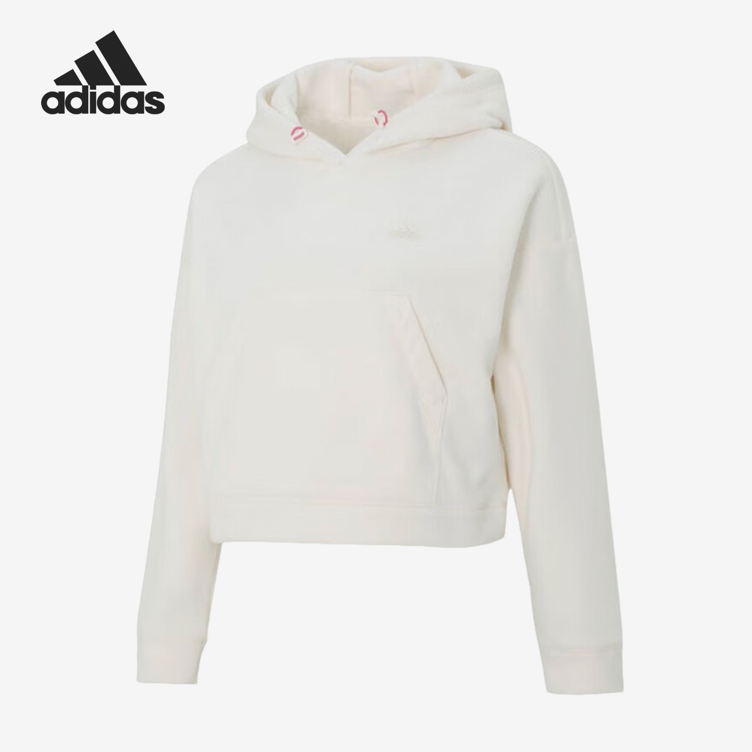 Adidas/阿迪达斯正品毛巾绒女士运动休闲长袖连帽卫衣IP7043