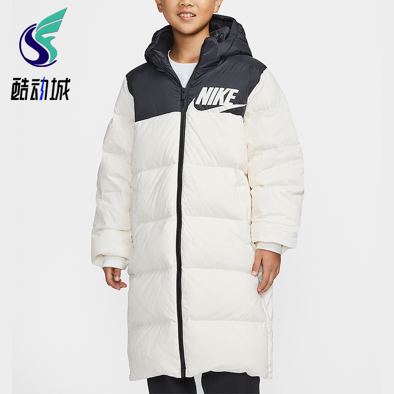 Nike/耐克正品冬季大童运动连帽长款休闲保暖羽绒服IR0028-133