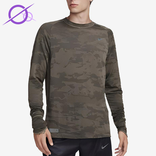 Nike/耐克正品男士徽标渐变圆领运动休闲长袖T恤FB8538-222