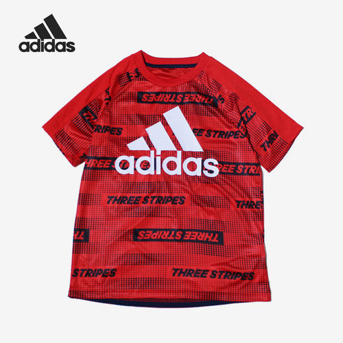 Adidas/阿迪达斯正品儿童舒适圆领休闲运动短袖T恤 GP0754