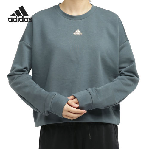 Adidas/阿迪达斯正品女子宽松运动休闲圆领套头衫卫衣 GG3430