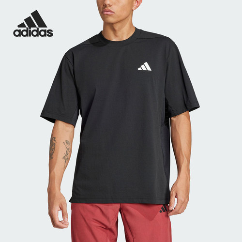 Adidas/阿迪达斯正品夏季款男士宽松训练运动透气短袖JC5260