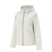 李宁正品 健身系列女子防风透湿宽松舒适运动梭织连帽外套AFDV062