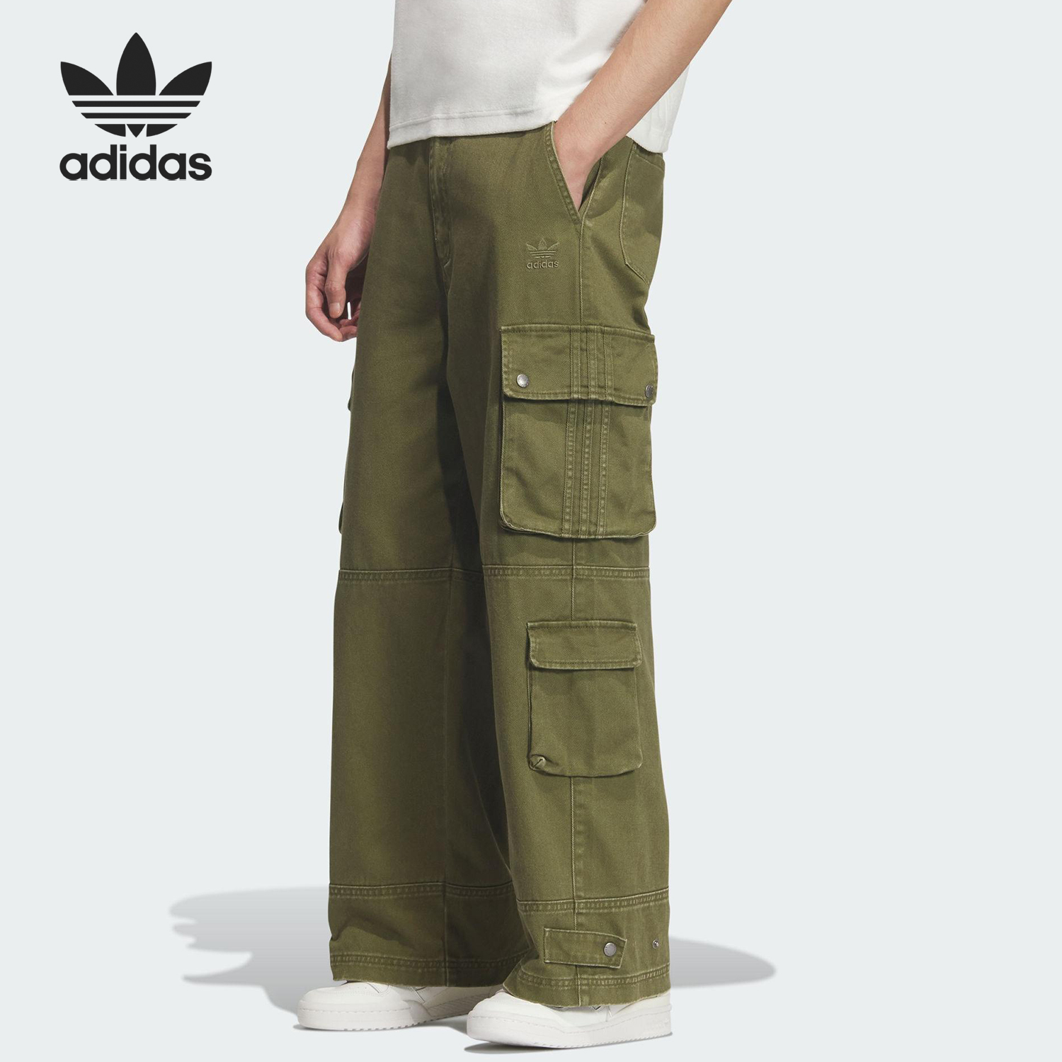 Adidas/阿迪达斯正品三叶草男士经典多口袋宽松运动工装裤IA7506