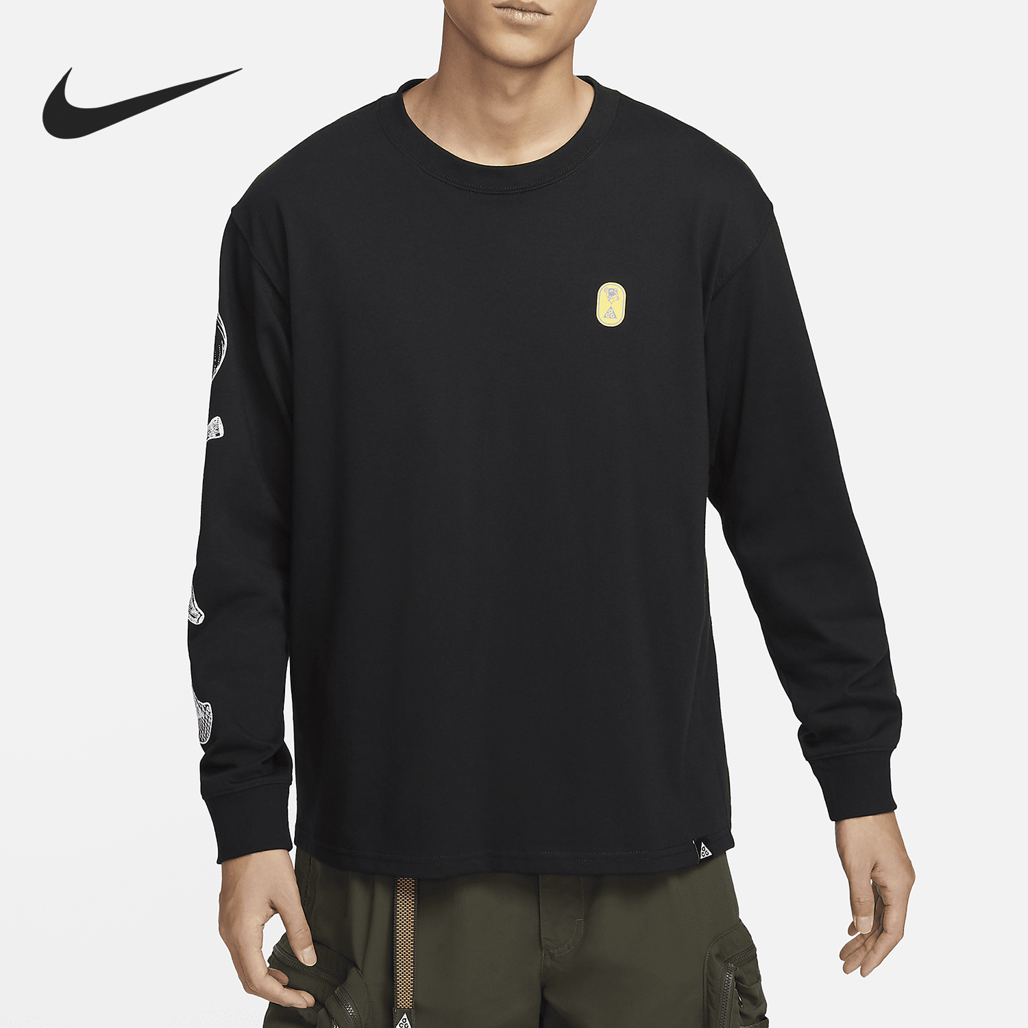 Nike/耐克正品ACG Hike Snacks 男士长袖印花T恤FV3489-010
