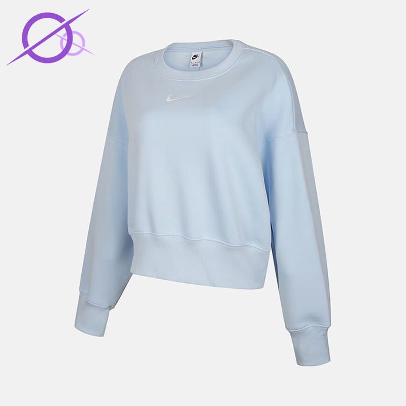 Nike/耐克正品2025秋冬款女士圆领针织日常休闲卫衣DQ5762-442