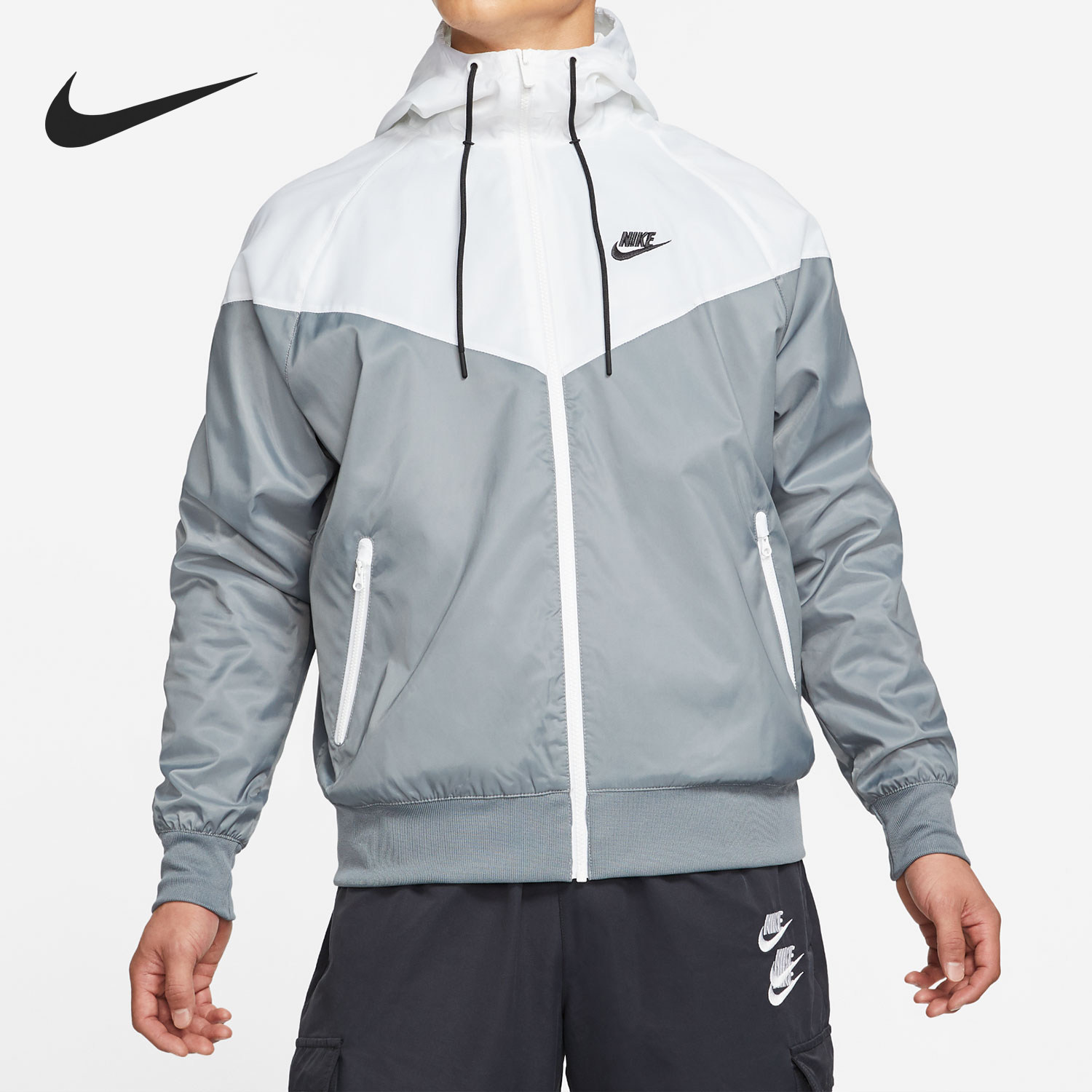 Nike/耐克正品秋季新款男士梭织连帽运动夹克外套DA0002-084