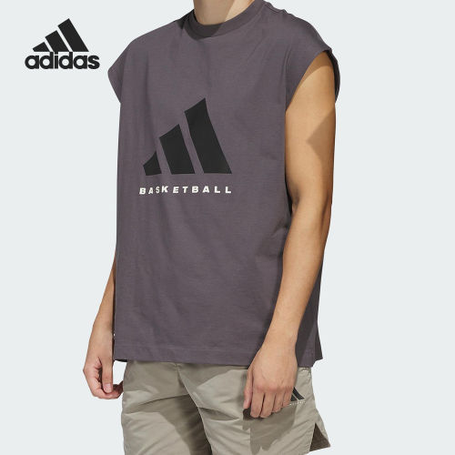 Adidas/阿迪达斯正品2025春季新款男女跑步透气无袖T恤JC7836