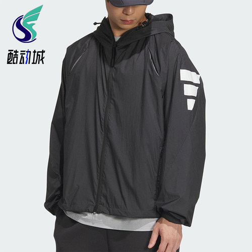 Adidas/阿迪达斯正品新款男士梭织休闲经典户外运动外套JM6234