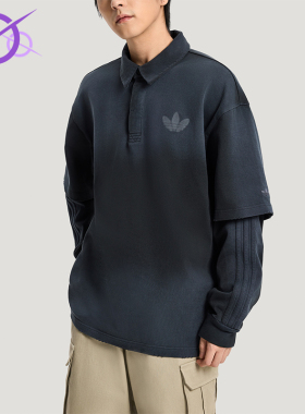 Adidas/阿迪达斯正品三叶草男士休闲假两件运动宽松POLO衫KR5053
