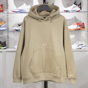 CROSS男子加绒保暖宽松套头连帽卫衣AWDU707 新款 冬季 李宁正品