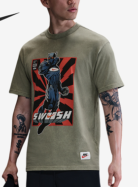 Nike/耐克正品2025夏季款男士图案训练针织短袖HJ3673-320