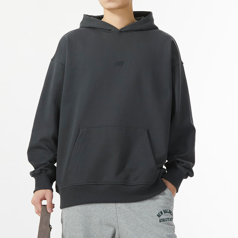 New Balance/NB正品新款男子户外休闲连帽卫衣套头衫AMT41325-ACK