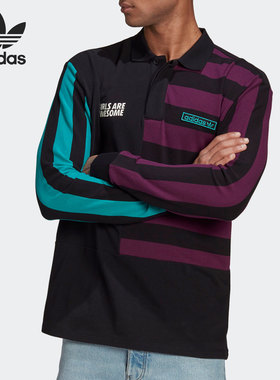 Adidas/阿迪达斯正品 三叶草 当季新款运动男子长袖POLO衫GU6981
