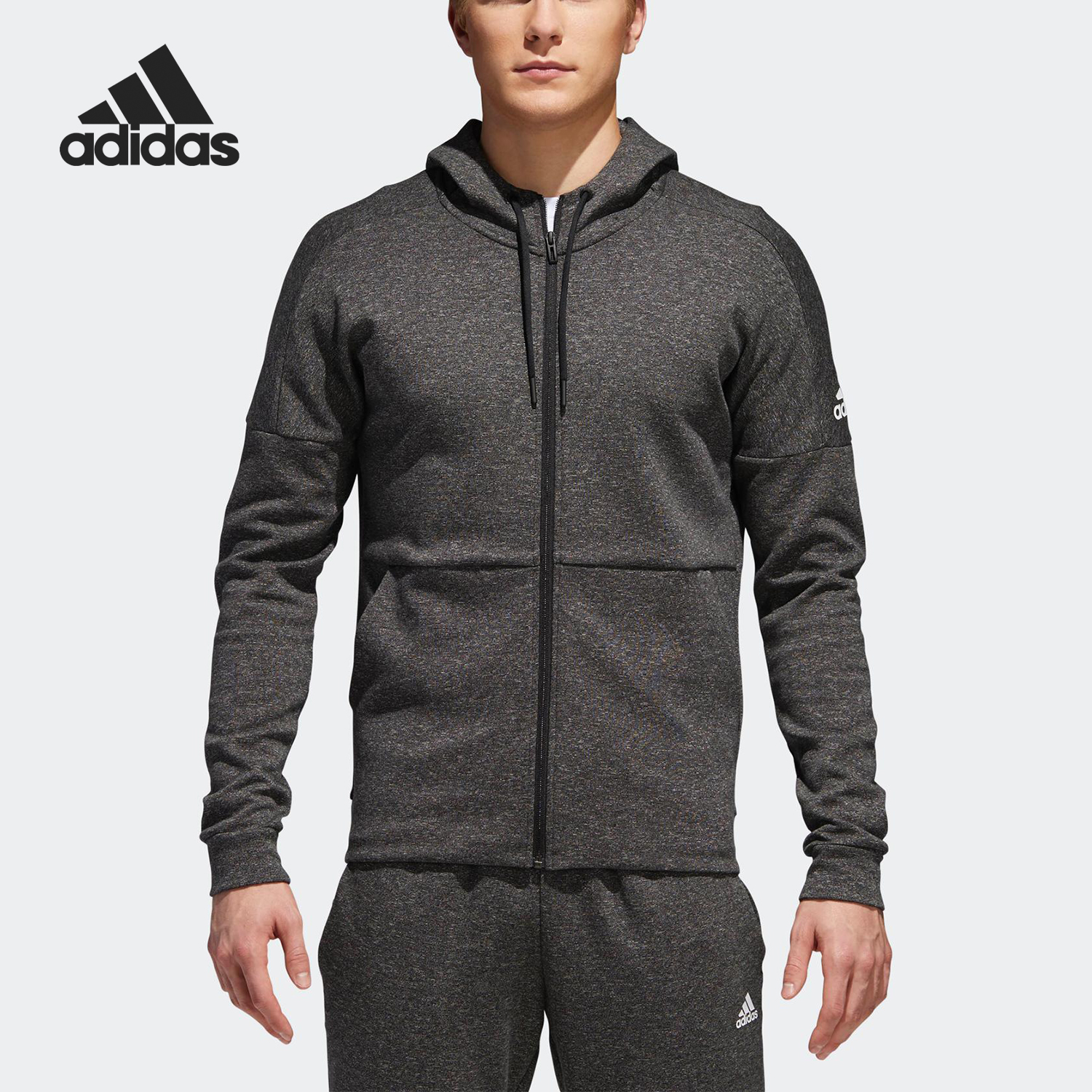 Adidas/阿迪达斯正品当季ZNE连帽开衫针织运动夹克外套CW0259