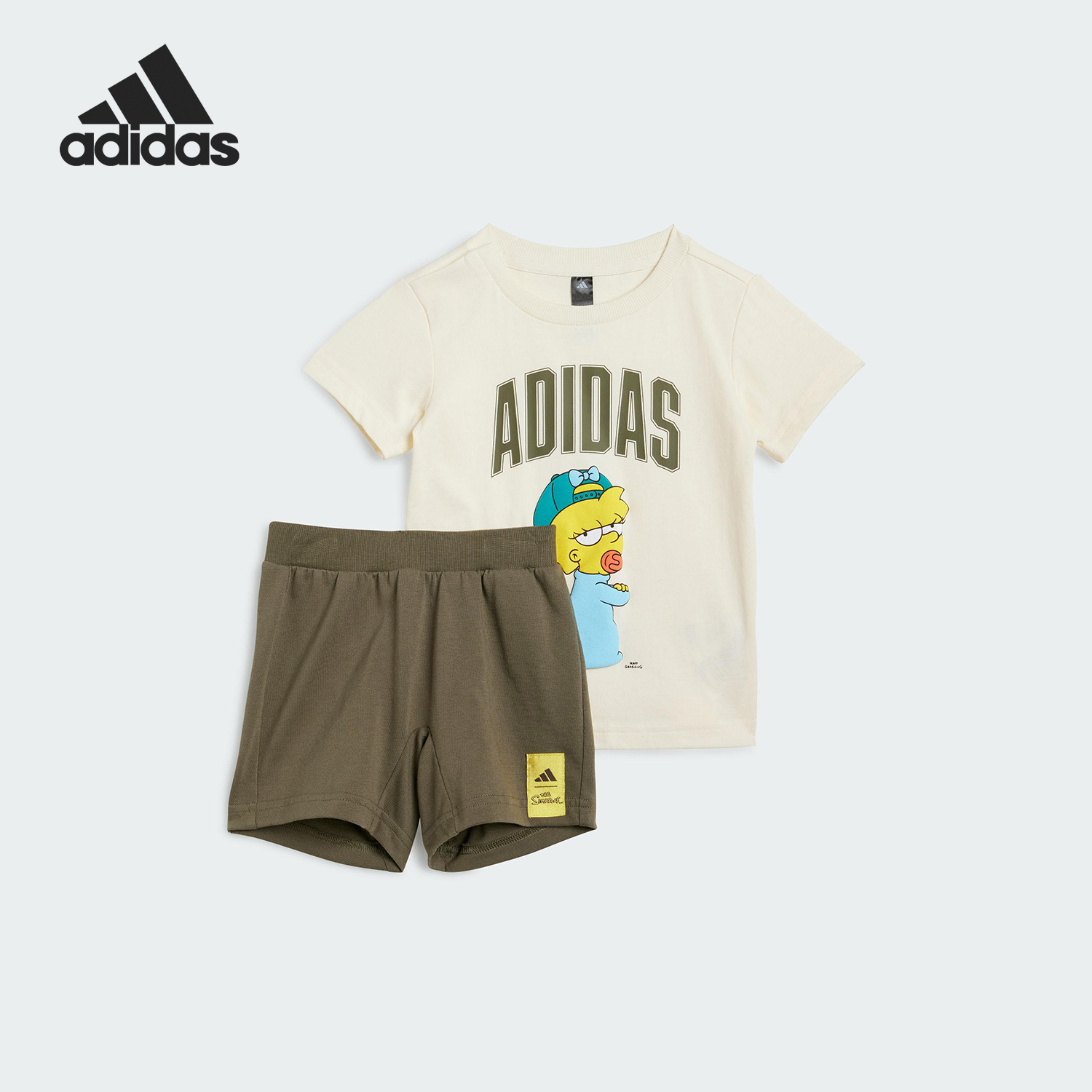 Adidas/阿迪达斯正品夏季婴童舒适透气运动休闲套装JL9174