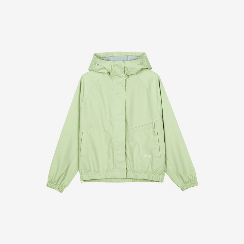 Skechers/斯凯奇正品2024新款女士梭织透气连帽宽松运动外套