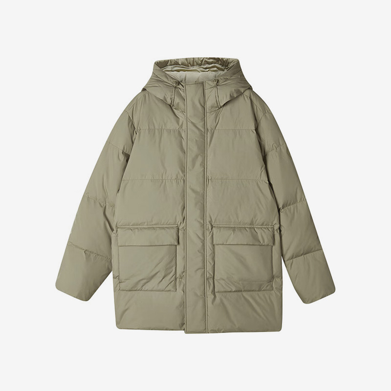 Skechers/斯凯奇正品新款男士运动休闲防风保暖连帽羽绒服