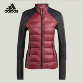 JKT女士立领修身 Adidas 保暖外套JE4080 阿迪达斯正品