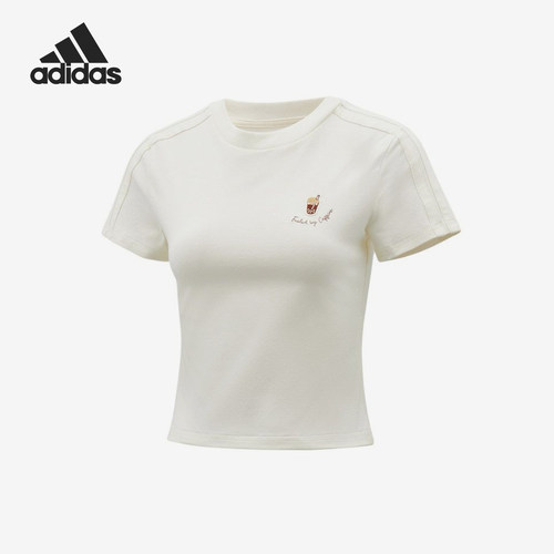 Adidas/阿迪达斯正品女圆领修身休闲舒适轻便透气短袖KB7183