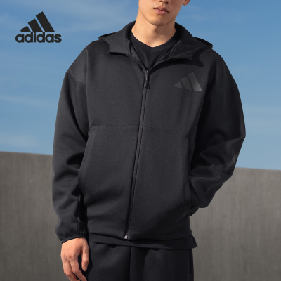 Adidas/阿迪达斯正品M Z.N.E. FZ男士针织户外连帽外套JE7538