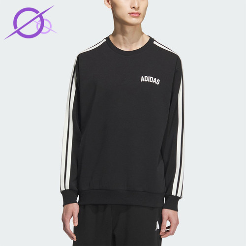 Adidas/阿迪达斯正品2025秋冬款男士运动保暖圆领套头卫衣KC2850