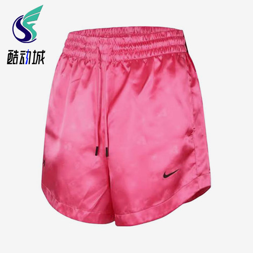 Nike/耐克正品新款女粉色时尚简约梭织经典休闲短裤HM8081-684