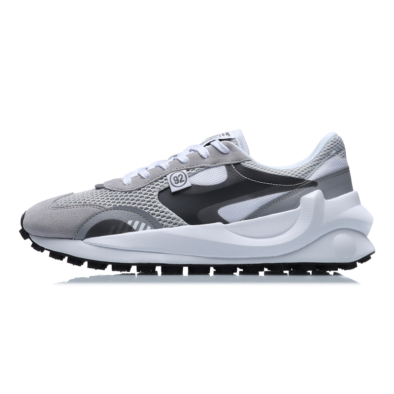 李宁正品潮流休闲时尚运动透气耐磨方圆男女经典休闲鞋AGCR039