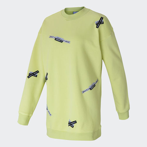 Adidas/阿迪达斯正品adidas 三叶草 Long Crew女装运动卫衣H38832