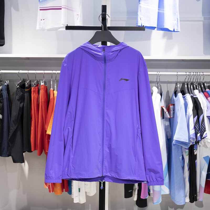 李宁正品跑步系列男子凉爽亲肤舒适透气防晒运动外套AFDT185-15