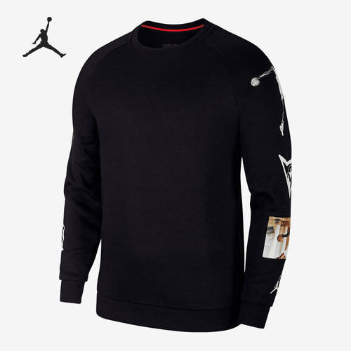 Nike/耐克正品JORDAN男士运动印花圆领针织卫衣CD5872-010