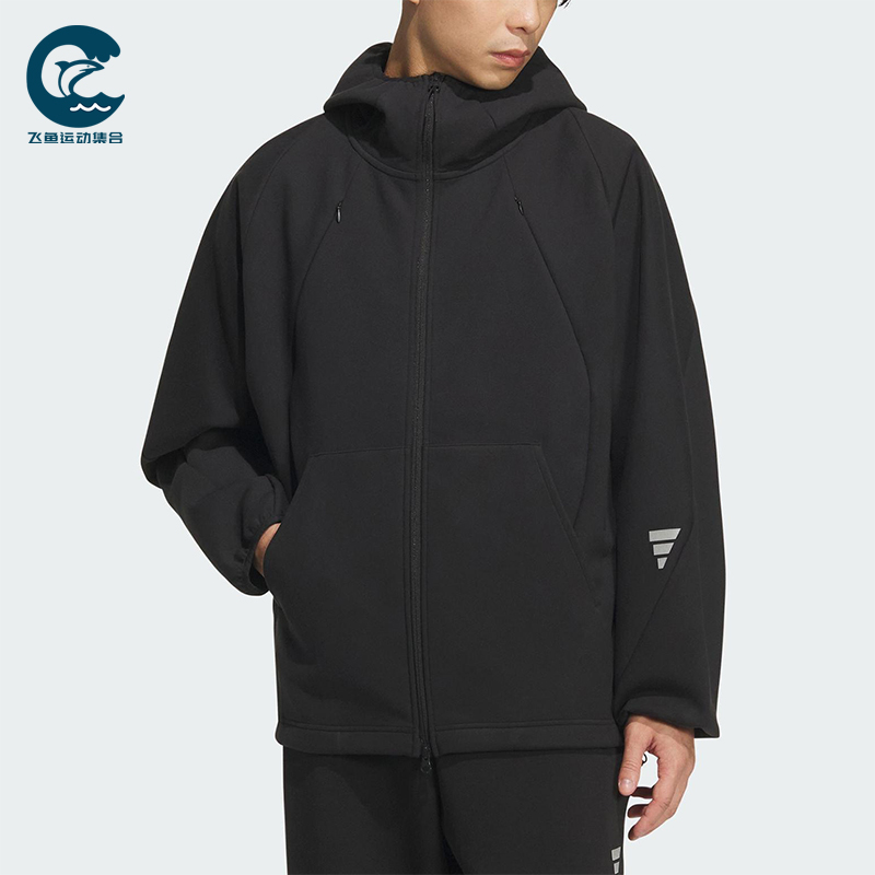 Adidas/阿迪达斯正品FUSTL M SWT HD男士运动连帽宽松外套KC6076