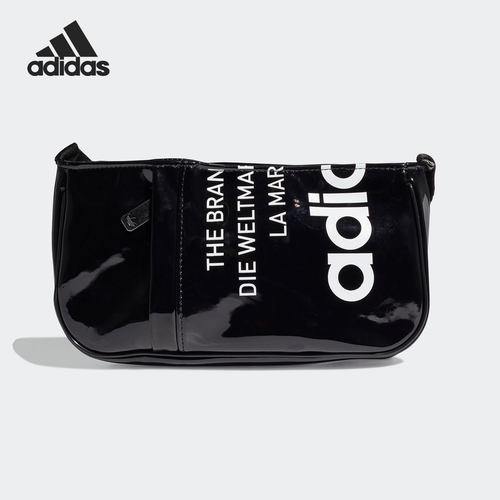 Adidas/阿迪达斯正品男女时尚漆皮亮面休闲运动单肩包GN4450