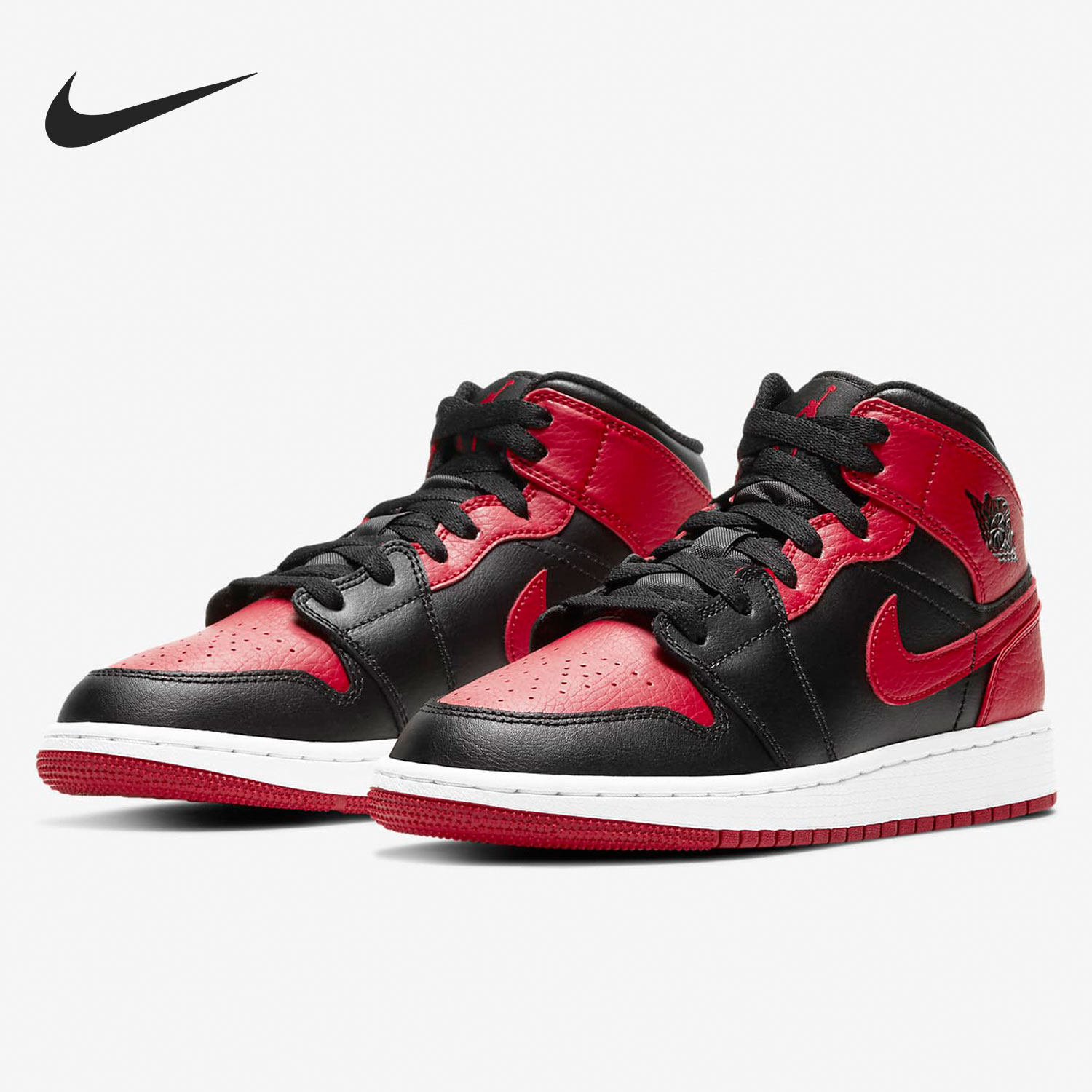 Nike/耐克正品 AIR JORDAN 1 MID AJ1大童运动休闲鞋 554725-074,童鞋/婴儿鞋/亲子鞋,运动鞋,淘宝优惠券,粉丝福利购,淘宝优惠卷