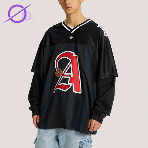 Adidas/阿迪达斯正品三叶草男士休闲运动经典长袖球衣T恤KS5328