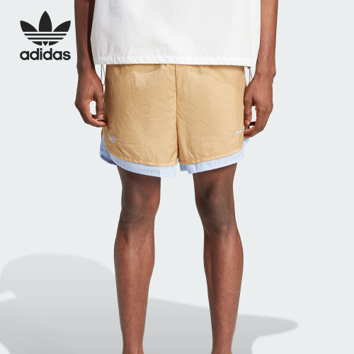 Adidas/阿迪达斯正品尼龙叠层短裤新款男女经典休闲短裤IY2047