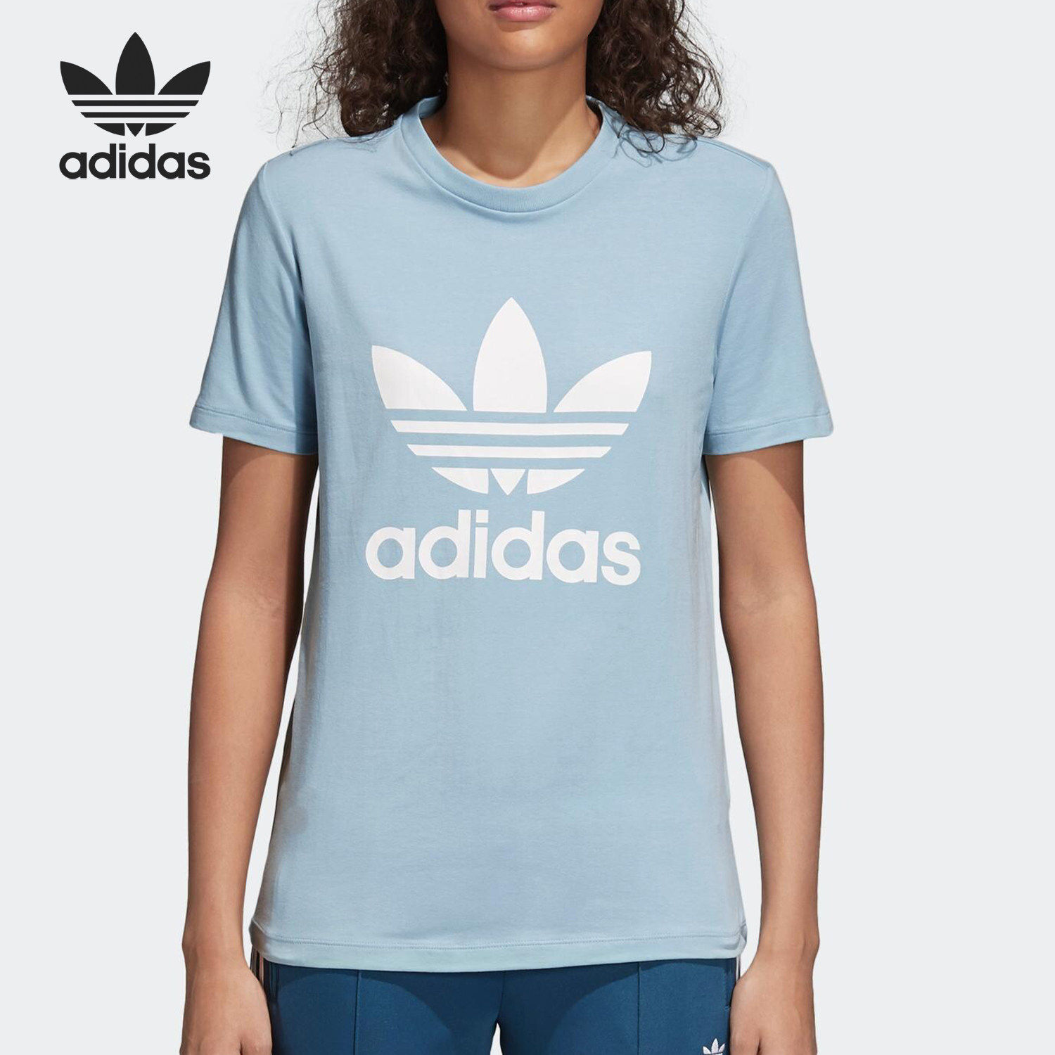 Adidas/阿迪达斯正品夏季新款女士经典印花宽松短袖CV9891,运动服/休闲服装,运动T恤,淘宝优惠券,粉丝福利购,淘宝优惠卷
