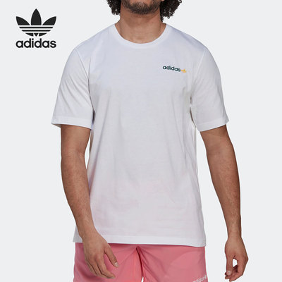 Adidas/阿迪达斯正品三叶草夏季新款男子透气印花短袖HR7906