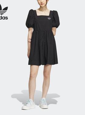 Adidas/阿迪达斯三叶草夏季女子运动灯笼袖连衣裙IP1771