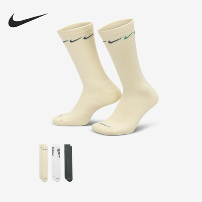 Nike/耐克正品eryday Plus男女款中筒运动袜三双装DH3822-901