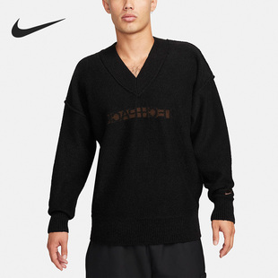 Nike/耐克秋季新款男子休闲舒适运动V领针织毛衣FB7810