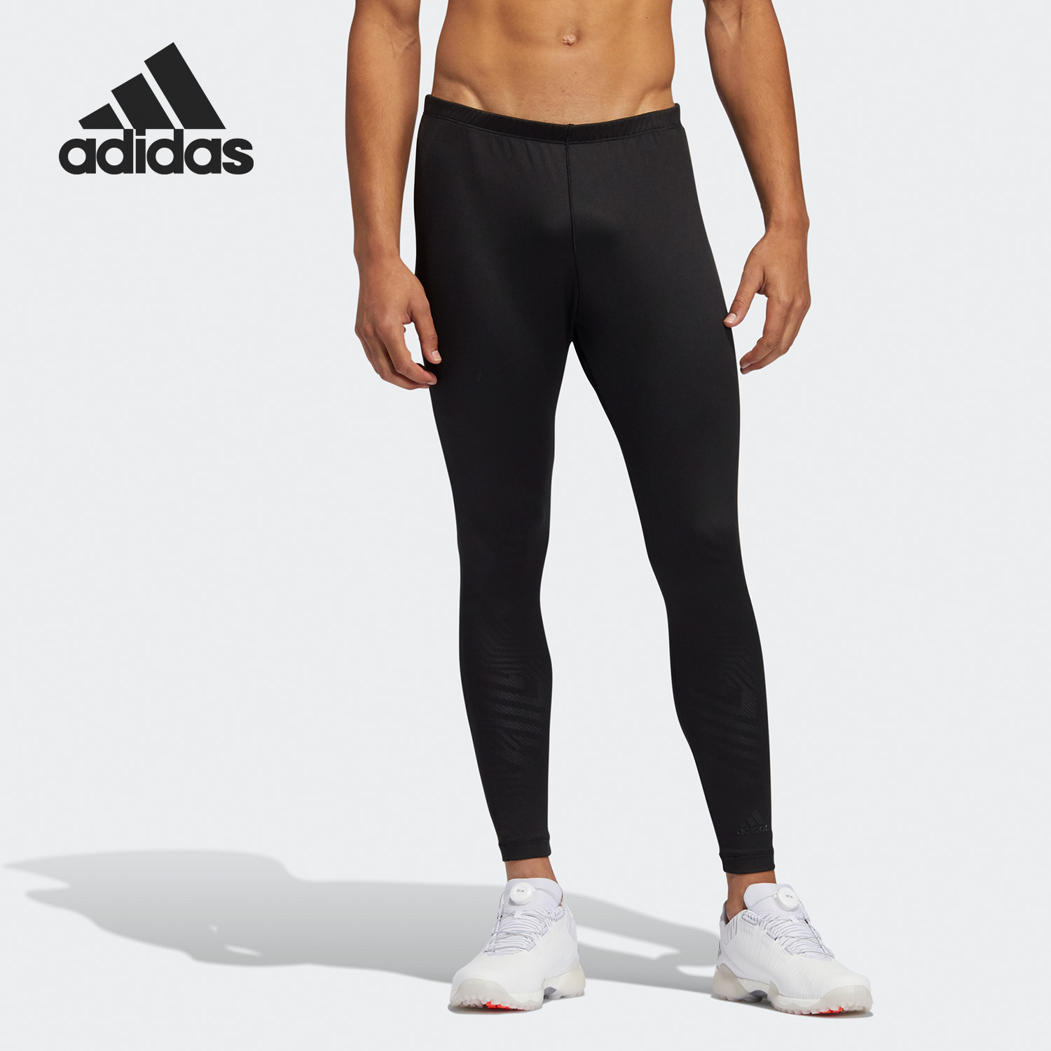 Adidas/阿迪达斯正品男子弹力印花高尔夫运动紧身裤 FS7032