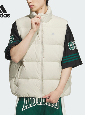 Adidas/阿迪达斯正品新款男士简约保暖户外羽绒马甲JJ4963