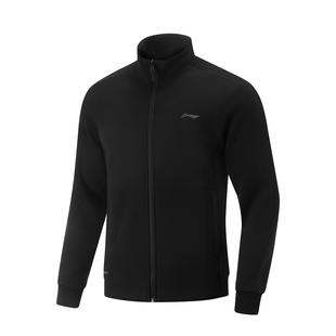 李宁正品 健身系列男子舒适保暖针织立领运动夹克外套AWDU573 新款