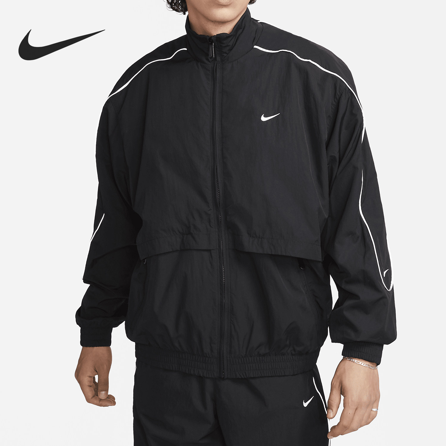 Nike/耐克正品Sportswear Solo Swoosh男士外套FB8622-010,运动服/休闲服装,运动茄克/外套,淘宝优惠券,粉丝福利购,淘宝优惠卷